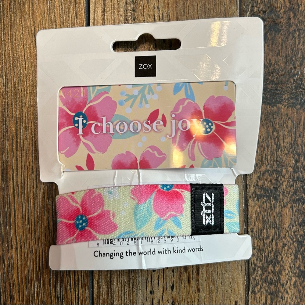 NWT ZOX‎ I Choose Joy Bracelet Affirmation